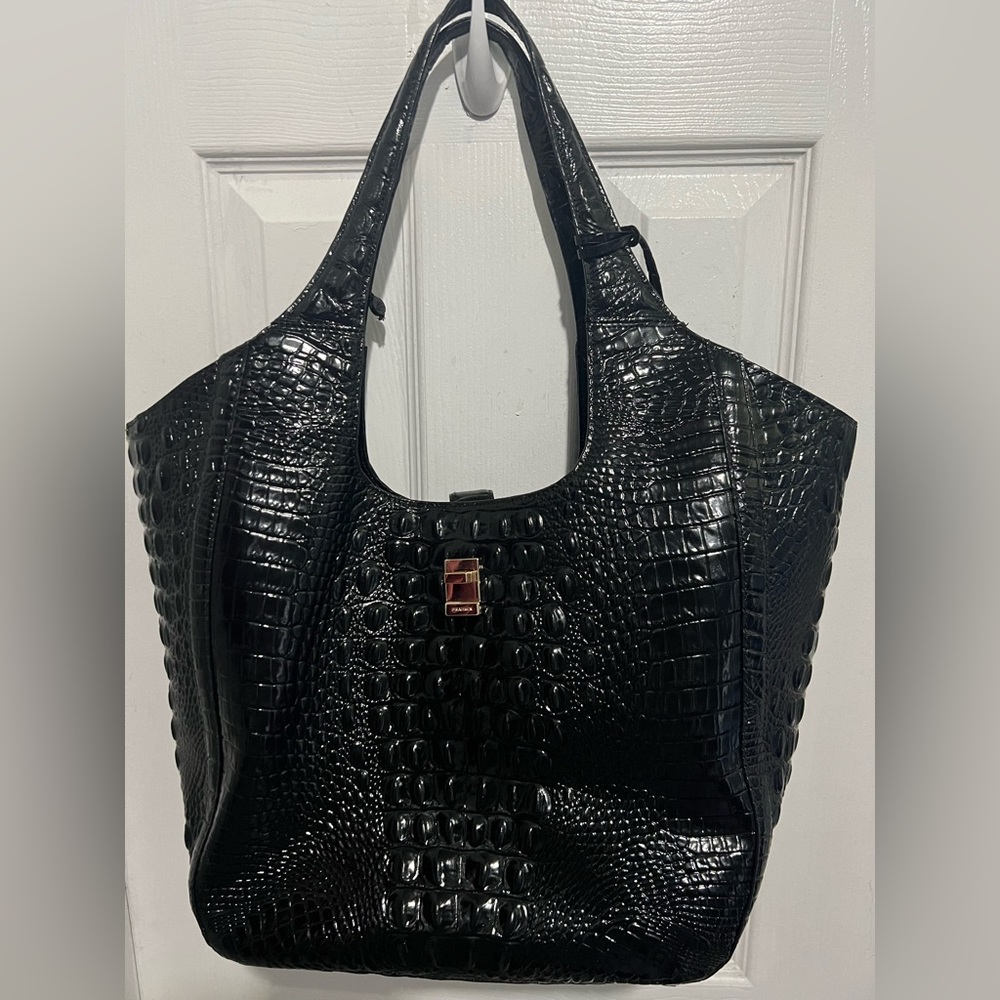 Brahmin black hobo bag
